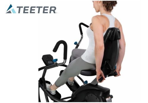 woman working out on the teeter freestep 